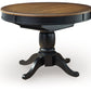 Clorazi - Oval Dining Room Butterfly Extension Table - Black / Brown - Fraser Furniture & Mattresses
