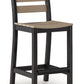 Shoreline Beach - Outdoor Counter Table And 2 Barstools (Set of 3) - Black / Beige