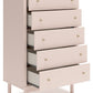 Wistenpine - Blush - Five Drawer Chest