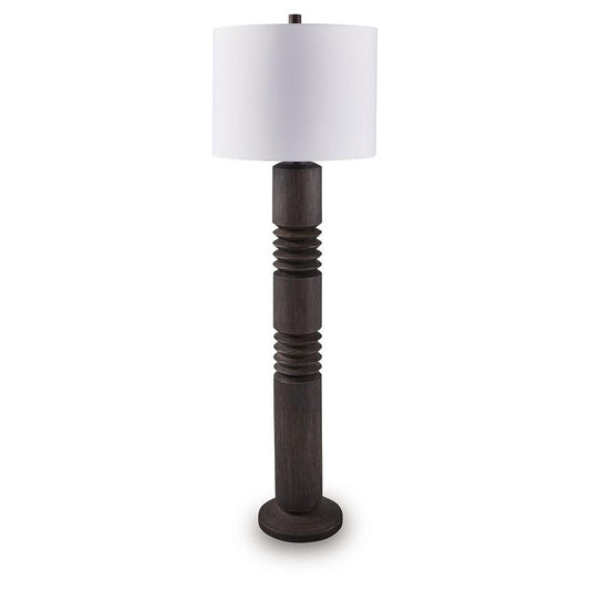 Fainwell - Distressed Black - Poly Floor Lamp