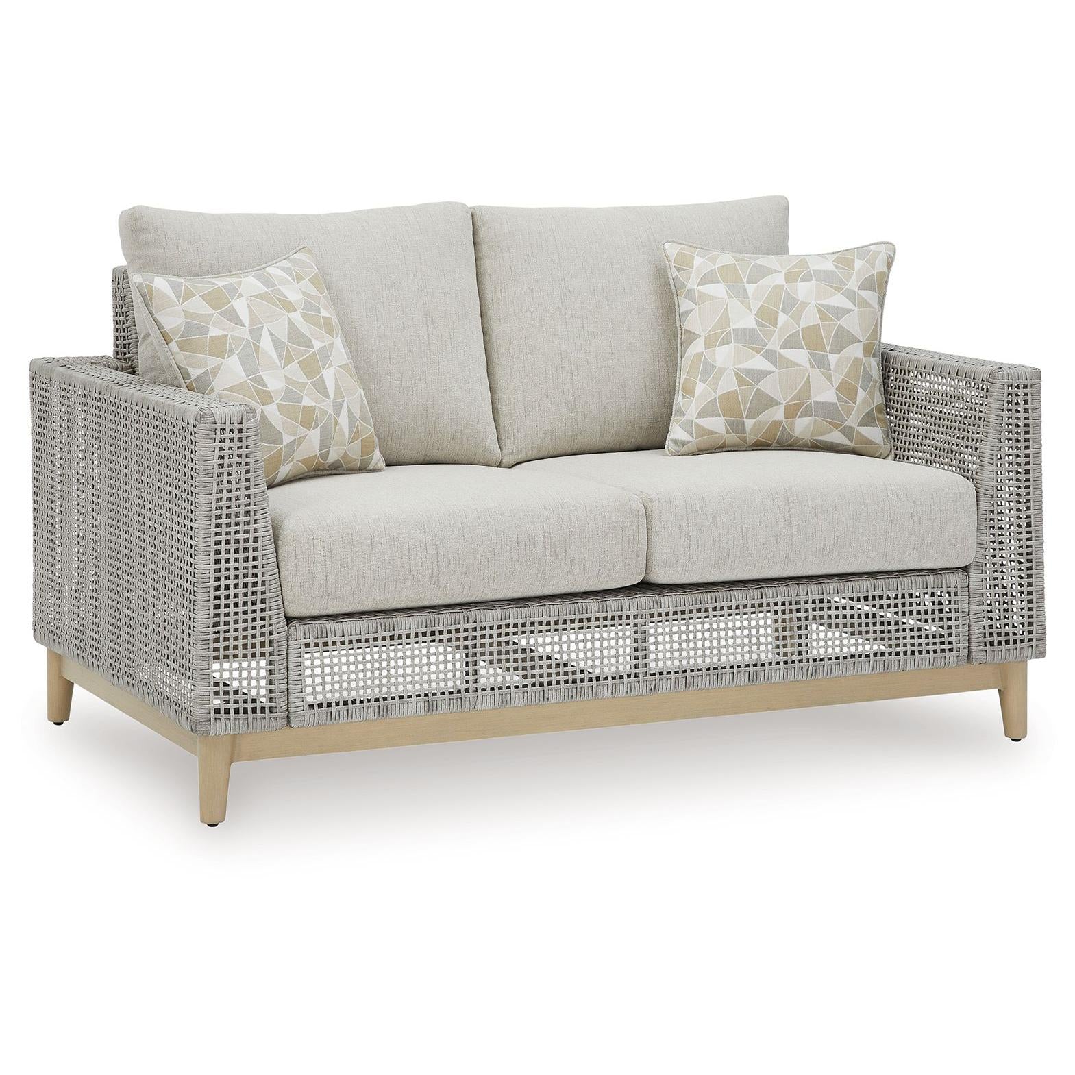 Seton Creek - Gray - Loveseat With Cushion