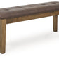 Urbinforte - Large Upholstered Dining Room Bench - Light Brown