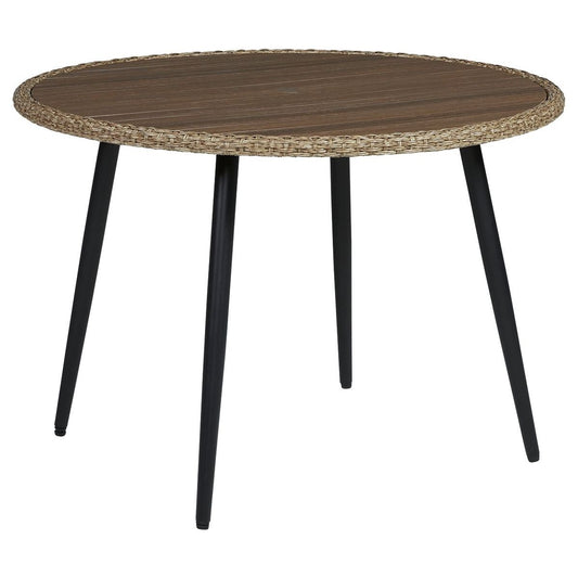 Amaris - Brown / Black - Round Dining Table