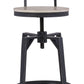 Karisslyn - Whitewash / Black - Swivel Barstool (Set of 2)