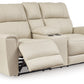 Dahlmoore - Dbl Power Reclining Loveseat With Console - Almond