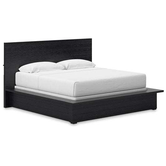 Londer - Black - King Panel Bed