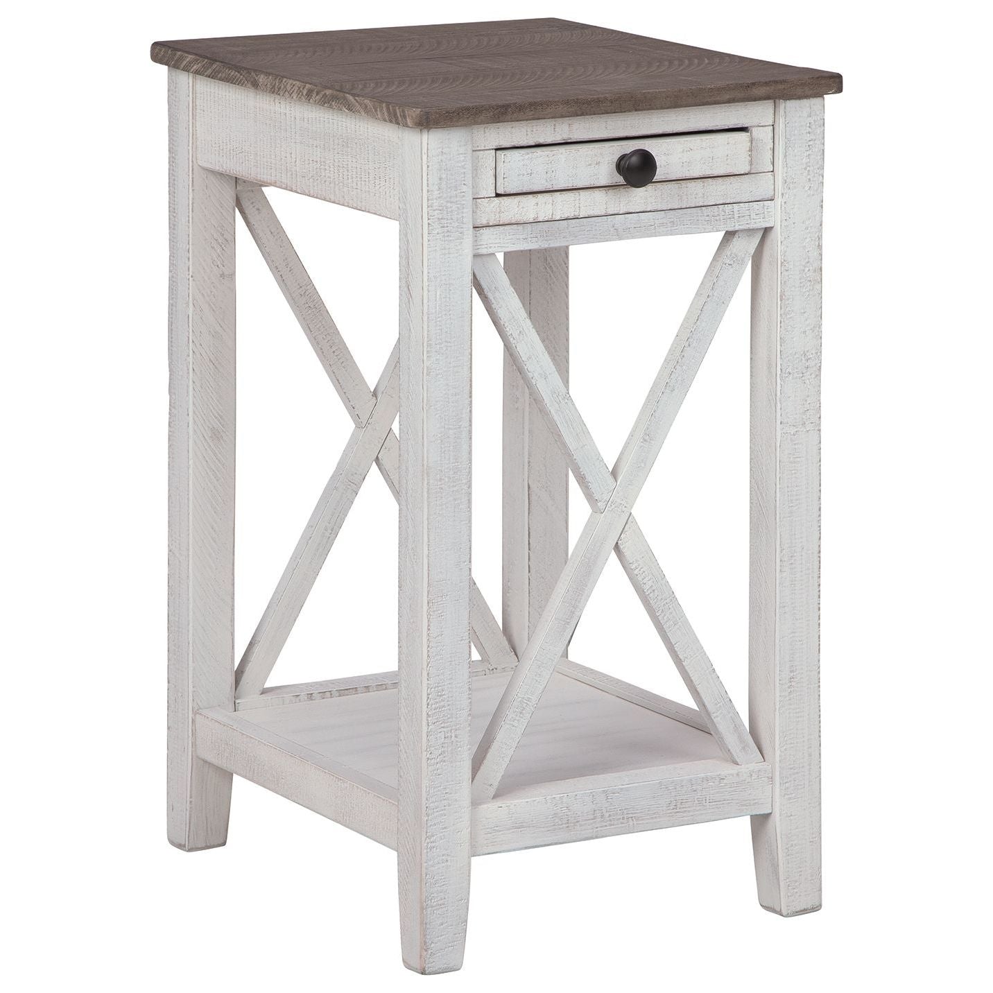 Adalane - White / Gray - Accent Table