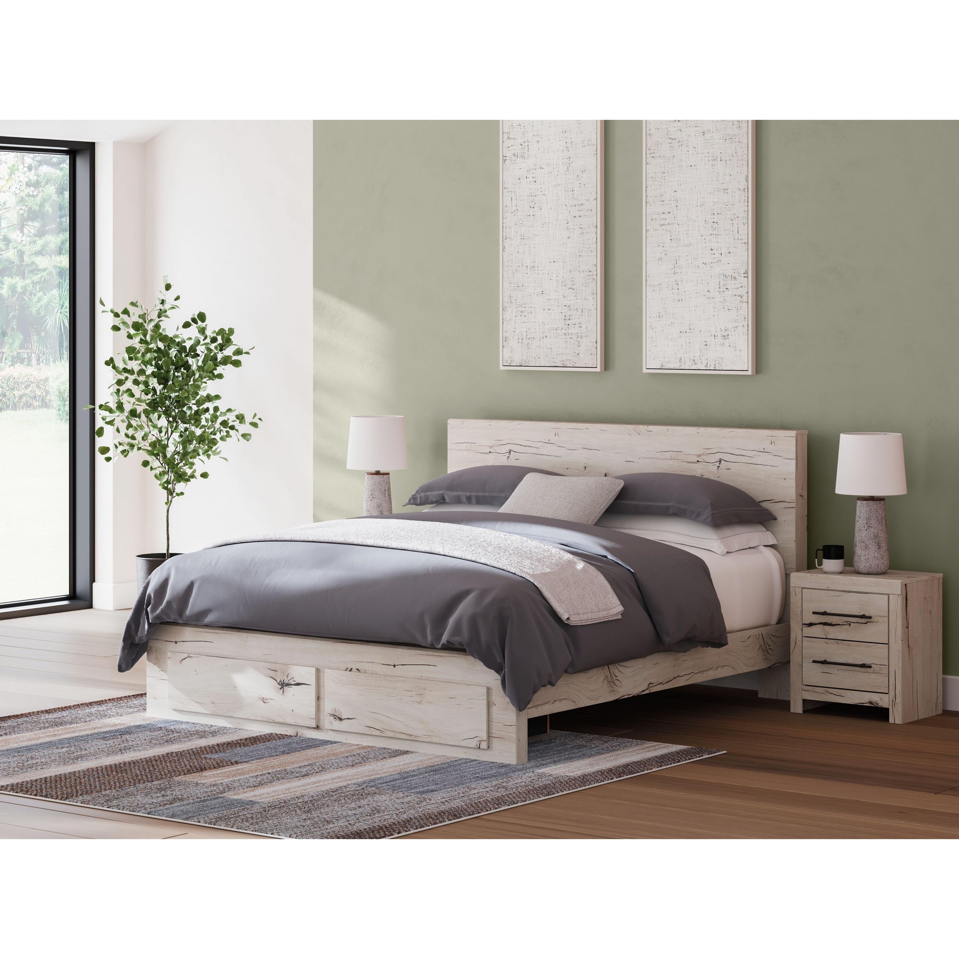 Lawroy - Panel Bed With Storage