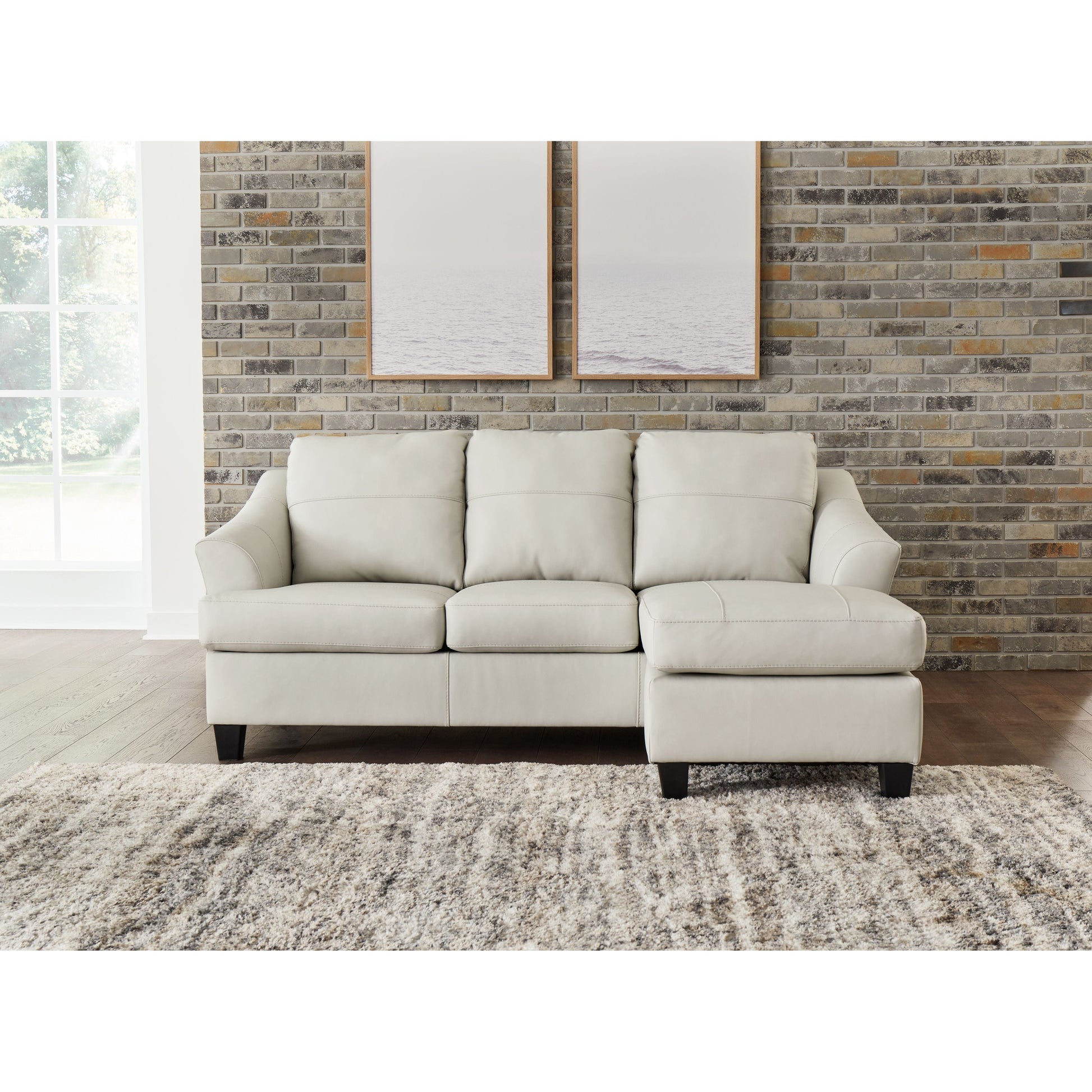Genoa - Coconut - Sofa Chaise - Leather Match