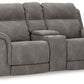 Next-Gen Durapella - Pwr Rec Loveseat/Con/Adj Hdrst - Microfiber - Slate