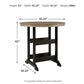 Fairen Trail - Round Bar Table w/Umb OPT - Black / Driftwood