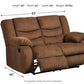 Tulen - Chocolate - Reclining Loveseat - Fabric