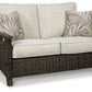 Paradise Trail - Loveseat w/Cushion - Medium Brown