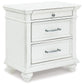 Kanwyn - Three Drawer Night Stand - Whitewash