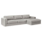 Amiata - Glacier - 2-Piece Sectional With Raf Corner Chaise - Leather Match