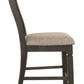 Tyler - Black / Grayish Brown - Upholstered Barstool (Set of 2)