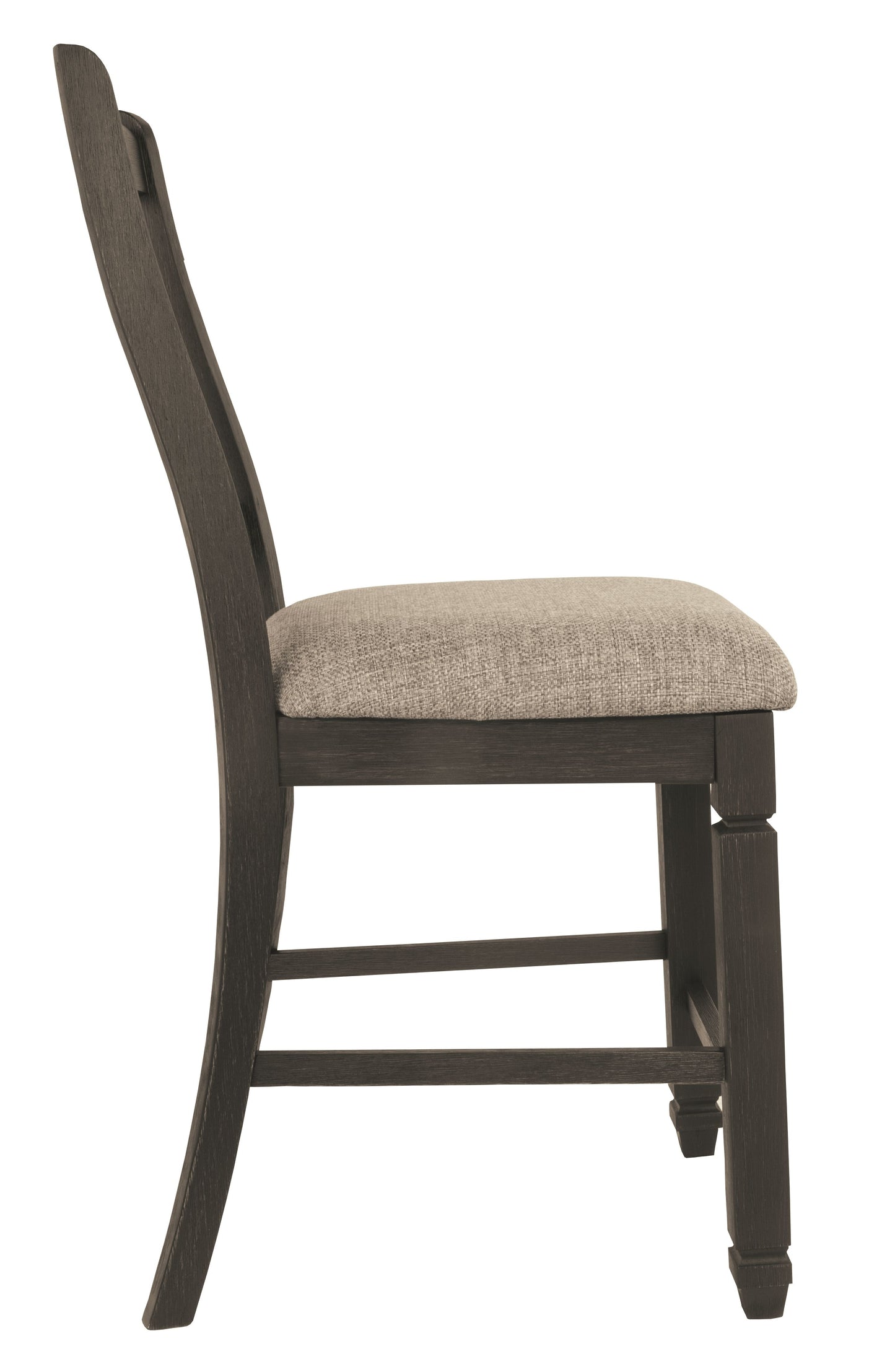 Tyler - Black / Grayish Brown - Upholstered Barstool (Set of 2)