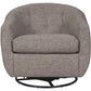 Upshur - Swivel Glider Accent Chair - Taupe