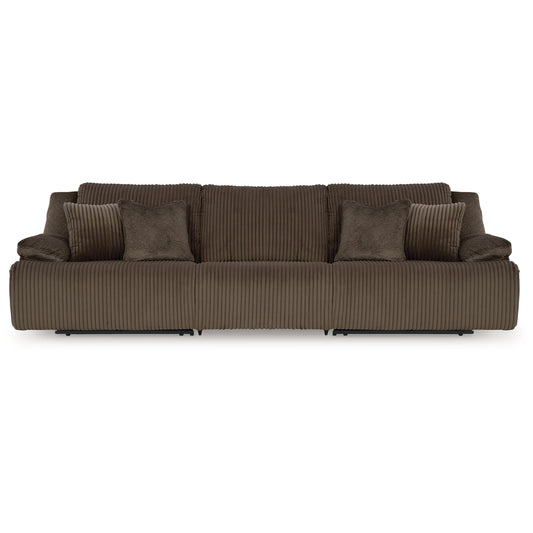 Top Tier - Chocolate - 3-Piece Sectional Reclining Sofa