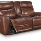 Bexhurst - Power Reclining Loveseat With Console / Adjustable Headrest