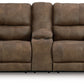Beckley Place - Power Reclining Loveseat With Console / Adjustable Headrest - Earth