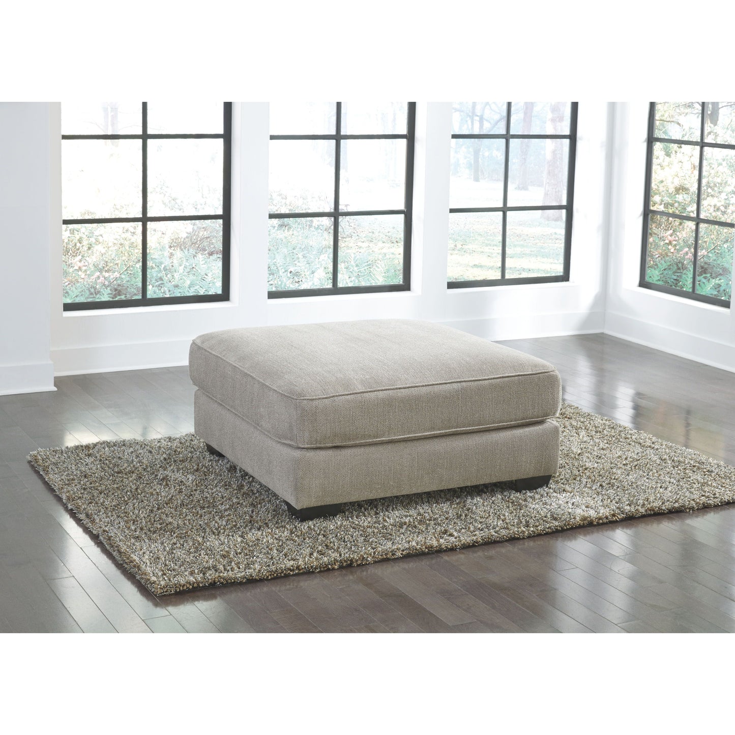 Ardsley - Pewter - Oversized Accent Ottoman