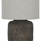 Zandophen - Metal Table Lamp - Antique Gray - Fraser Furniture & Mattresses