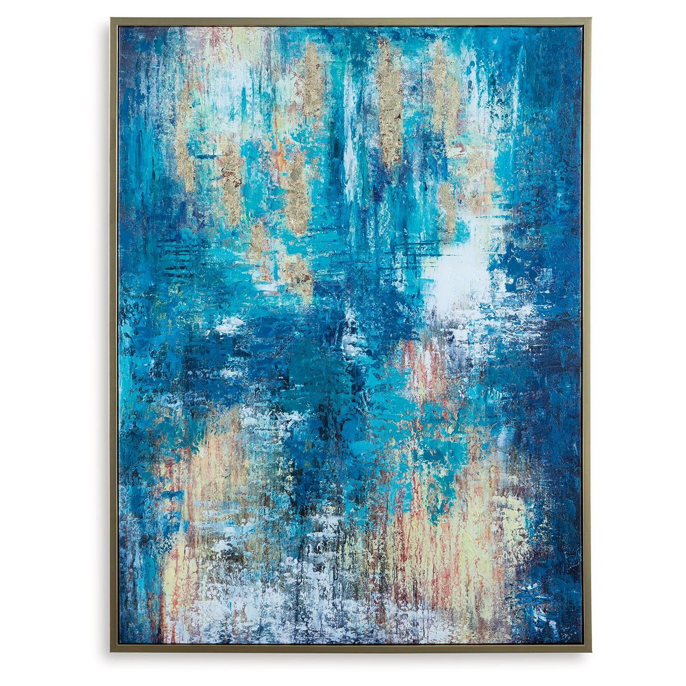 Scarlite - Teal / Gold Finish - Wall Art