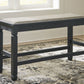 Tyler - Antique Black - Dbl Counter Uph Bench