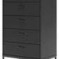 Socalle - Five Drawer Chest - Black