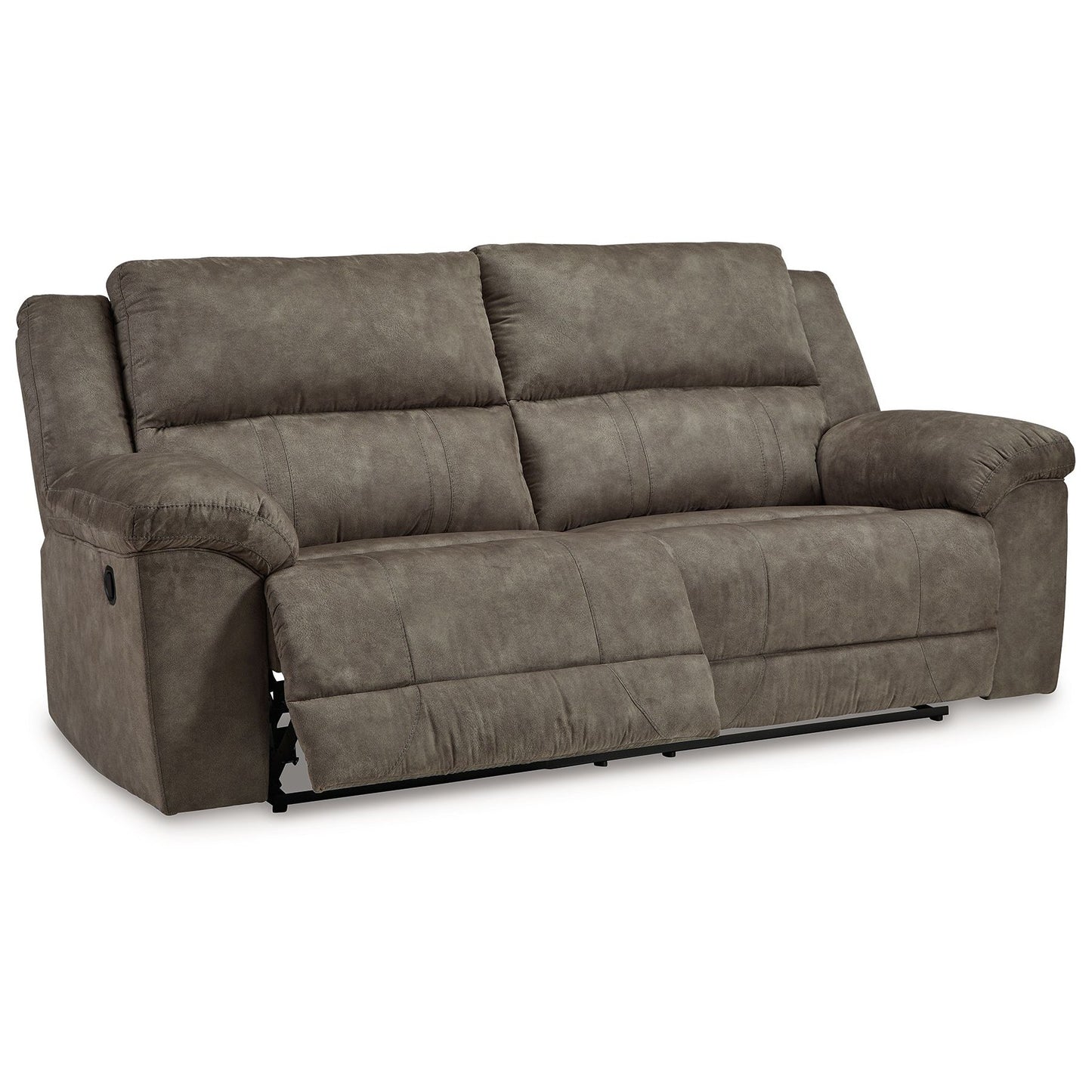 Laresview - Fossil - 2 Seat Reclining Sofa - Faux Leather