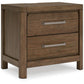 Cabalynn - Light Brown - Two Drawer Night Stand