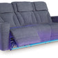 Studio Cave - Power Reclining Sofa - Steel
