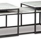 Donnesta - Occasional Table Set (Set of 3) - Gray / Black