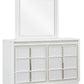 Chalanna - White - Dresser And Mirror
