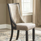 Tyler Creek - Black / Grayish Brown - Dining UPH Side Chair (Set of 2) - Framed Back