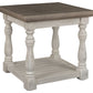 Havalance - Gray / White - Rectangular End Table