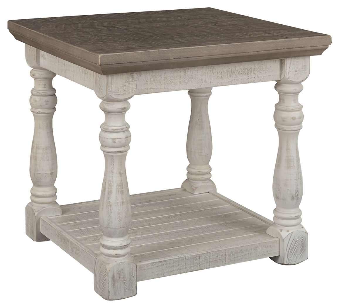 Havalance - Gray / White - Rectangular End Table