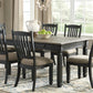 Tyler Creek - Black / Gray - Rectangular Dining Room Table