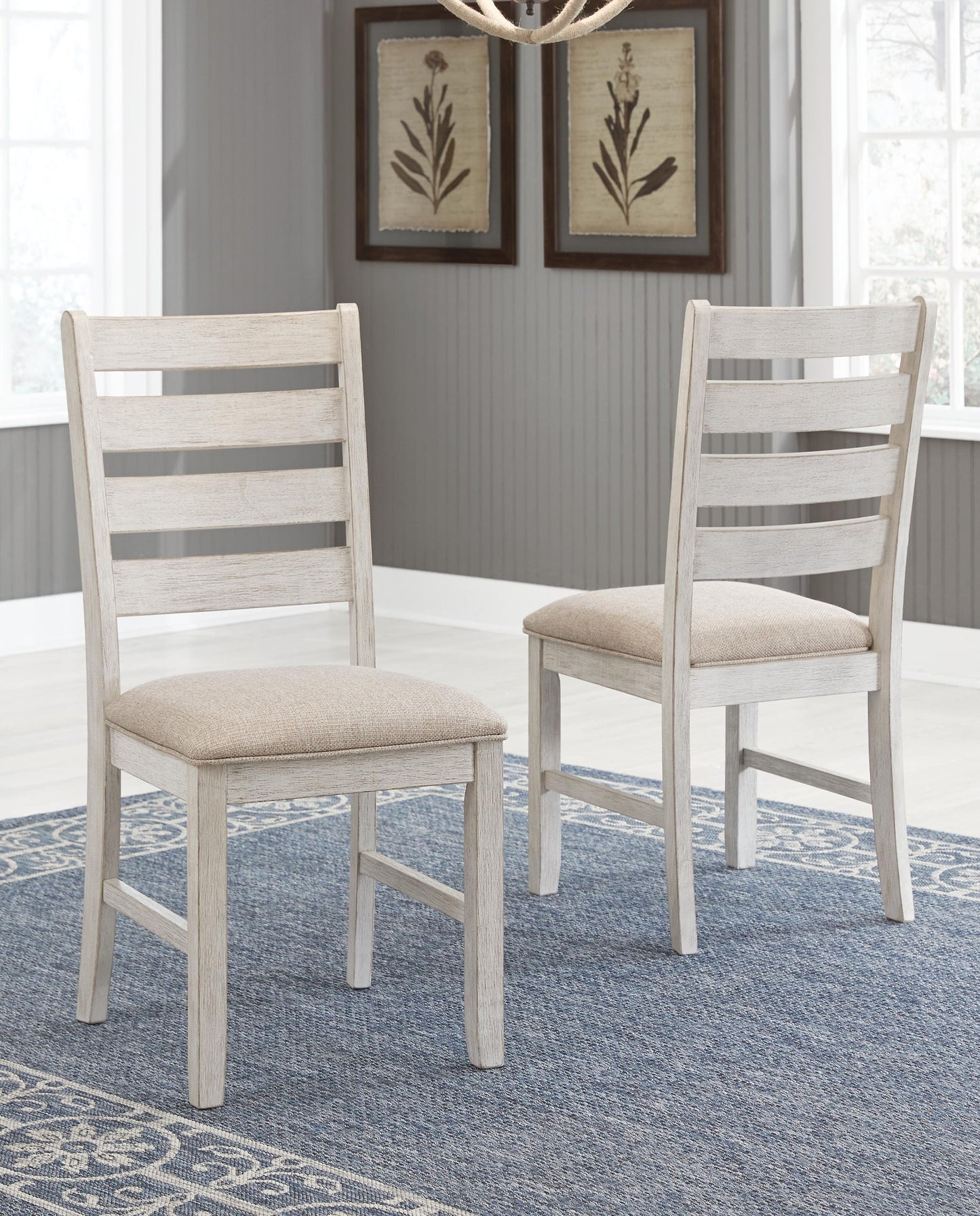 Skempton - Dining UPH Side Chair (Set of 2) - White - Fraser Furniture & Mattresses