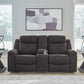 Brysonview - Double Reclining Loveseat With Console - Charcoal