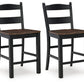 Valebeck - Barstool (Set of 2) - Black / Brown
