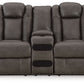 Fyne-dyme - Power Reclining Loveseat With Console/Adj Hdrst