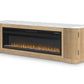 Camdill - Light Brown - 80" TV Stand With Electric Fireplace