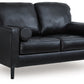 Bryceview - Onyx - Loveseat - Leather Match