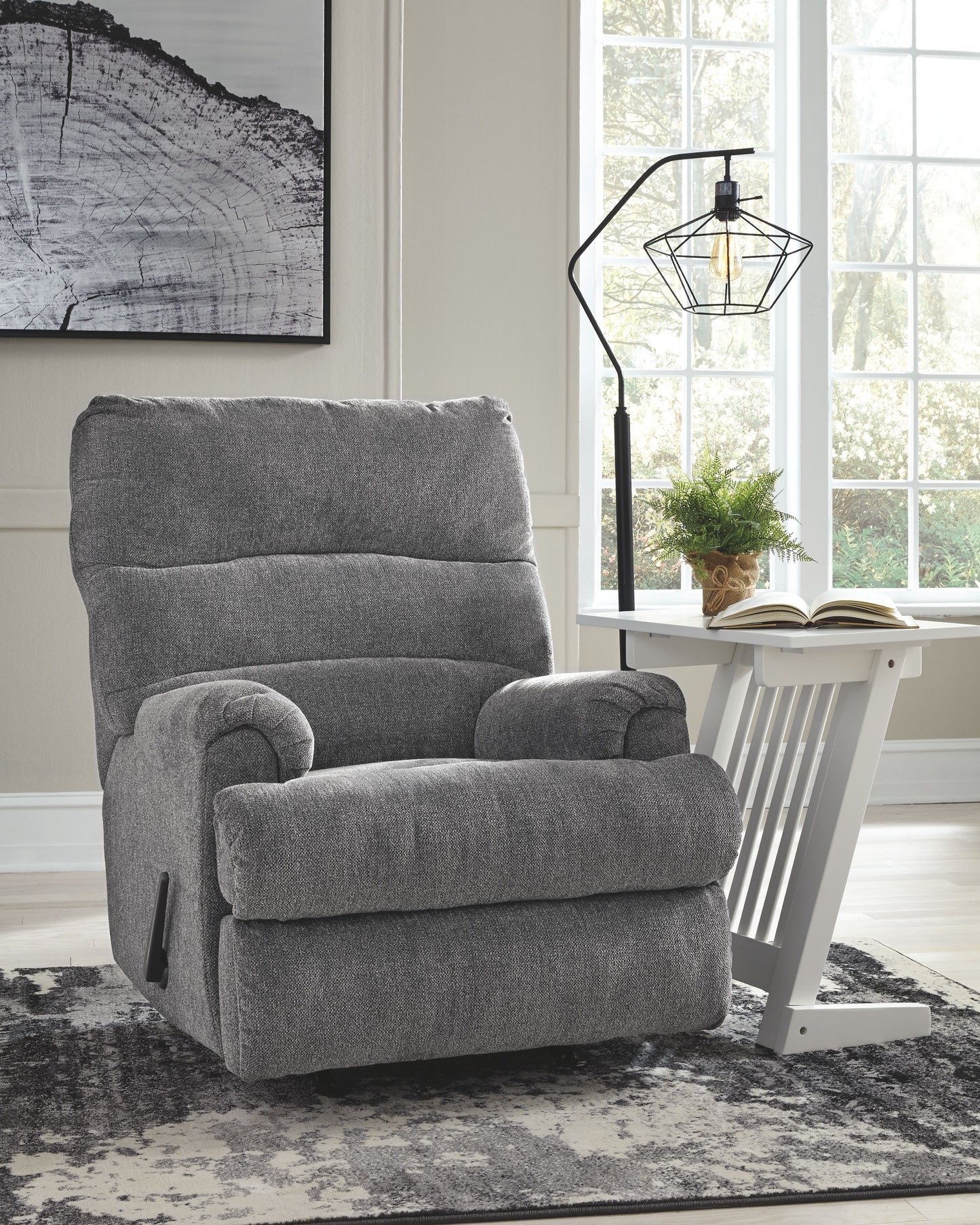 Man Fort - Graphite - Rocker Recliner - Fabric