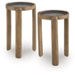 Jossor - Accent Table Set (Set of 2) - Light Brown