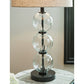 Airbal - Clear / Black - Glass Table Lamp (Set of 2)