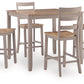 Harperfeld - Dining Room Counter Table Set (Set of 5) - Natural / Gray