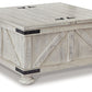 Carynhurst - Cocktail Table with Storage - Whitewash